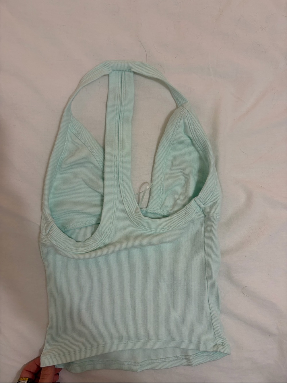 Garage Mint Ribbed Halter ribbed Top - Picture 2 of 3